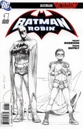 Batman and Robin (2009) -1''- Batman Reborn, Part One: Domino Effect - Frank Quitely 1:250 Sketch Variant