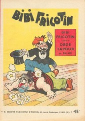 Bibi Fricotin (2e Série - SPE) (Après-Guerre) -9a1948- Bibi Fricotin contre Dédé Tapdur
