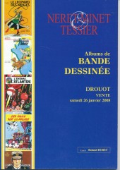 (Catalogues) Ventes aux enchères - Néret-Minet & Tessier - Néret-Minet & Tessier - Albums de bande dessinée - samedi 26 janvier 2008 - Paris Drouot