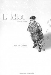 L'idiot (Bonnier) -1- Québec