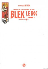 Blek le Roc (Original Watts) -1TL- Tome 1 - les origines de blek