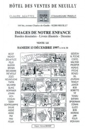(Catalogues) Ventes aux enchères - Aguttes - Aguttes - Images de notre enfance - 13 décembre 1997 - Neuilly