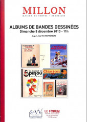 (Catalogues) Ventes aux enchères - Millon -2013/12/08- Millon - Album de bandes dessinées - Dimanche 8 décembre 2013 - Bruxelles