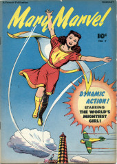 Couverture de Mary Marvel (Fawcett - 1945) -9- Dynamic Action! starring the World's Mightiest Girl!