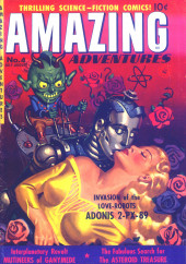 Amazing Adventures (Ziff-Davis - 1950) -4- Invasion of the Love Robots Adonis 2-PX-89