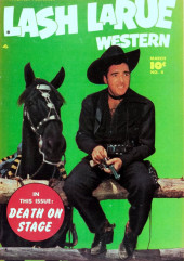Lash LaRue Western (Fawcett Publications - 1949) -4- Death on Stage