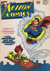 Couverture de Action Comics (1938) -102- Mr. Mxyztplk and His Wonderful Lamp!