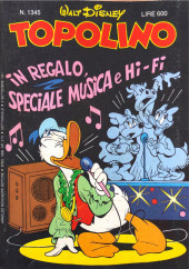 Topolino -1345- in regalo speciale musica e hi-fi
