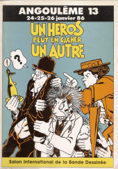 (Catalogues) Éditeurs, agences, festivals, fabricants de para-BD... - Angoulême 13 - 24-25-26 janvier 86 - Un héros peut en cacher un autre