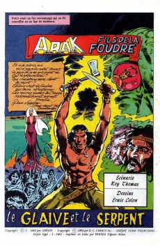 Extrait de Arak - Fils de la foudre (Arédit -Artima Color DC Super-Star) -1- Le glaive et le serpent