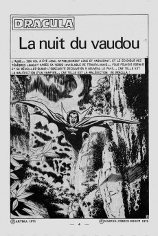 Extrait de Dracula (Aredit - Comics Pocket) -8- La nuit du vaudou