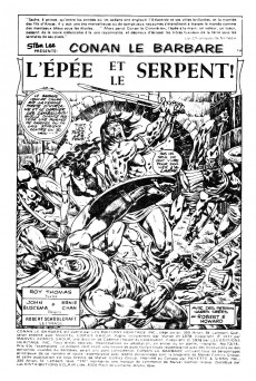 Extrait de Conan le barbare (Éditions Héritage) -7374- L'Épée et le serpent!