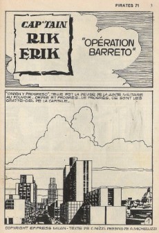 Extrait de Pirates (Mon Journal) -71- Rik Erik - Opération Barreto