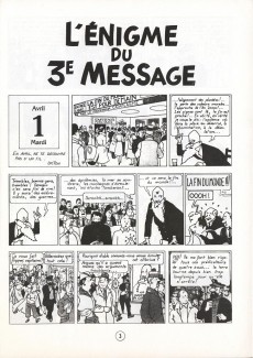 Extrait de Tintin - Pastiches, parodies & pirates -14- L'Énigme du 3e Message - 1ère partie