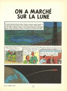 Extrait de Tintin (Historique) -17B38- On a marché sur la Lune
