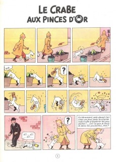 Extrait de Tintin (Historique) -9C7- Le crabe aux pinces d'or