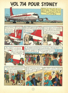 Extrait de Tintin (Historique) -22B38- Vol 714 pour Sydney