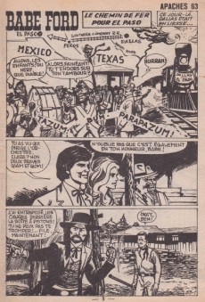 Extrait de Apaches (Aventures et Voyages) -63- Babe Ford - Le chemin de fer pour El Paso