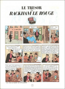 Extrait de Tintin (Historique) -12C1- Le Trésor de Rackham le Rouge