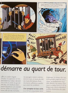 Extrait de Tintin - Publicités -Citroën- Les aventures de la 2 CV et de l'homme des neiges