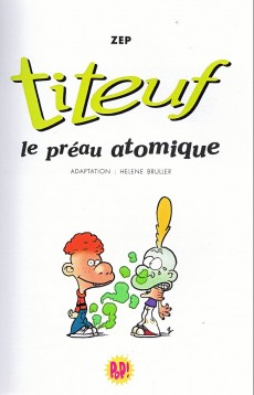 Extrait de Titeuf (Bibliothèque Rose pop!) -8- Le préau atomique