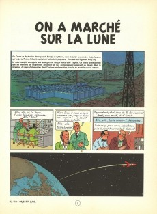 Extrait de Tintin (Historique) -17B36- On a marché sur la Lune