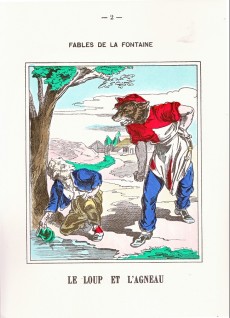 Extrait de Fables de La Fontaine (imagerie d'Épinal) -1- Fables de La Fontaine