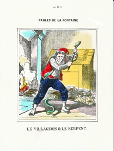Extrait de Fables de La Fontaine (imagerie d'Épinal) -2- Fables de La Fontaine