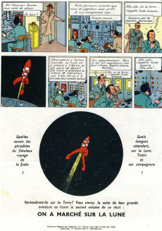 Extrait de Tintin (Historique) -16C5- Objectif Lune
