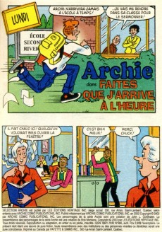 Extrait de Archie Sélection -685- Faites que j'arrive à l'heure