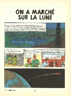 Extrait de Tintin (Historique) -17B35- On a marché sur la Lune
