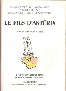 Extrait de Astérix (France Loisirs) -27- Le Fils d'Astérix
