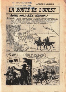 Extrait de La route de l'Ouest (Aventures et Voyages) -53- Adieu, Wild Bill Hickock