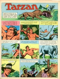 Extrait de Tarzan (1re Série - Éditions Mondiales) - (Tout en couleurs) -9- La Rivière en danger