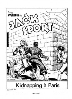 Extrait de Jack Sport (Arédit) -8- Kidnapping à Paris