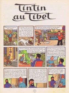 Extrait de Tintin (Historique) -20B31- Tintin au Tibet