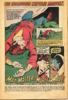 Extrait de Captain Marvel Vol.1 (1968) -19- The Mad Master Of The Murder Maze