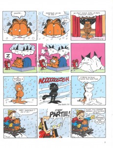 Extrait de Garfield (Dargaud) -30a2001- Dur de la feuille