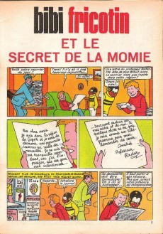 Extrait de Bibi Fricotin (2e Série - SPE) (Après-Guerre) -53a67- Bibi Fricotin et le secret de la momie