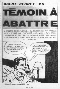 Extrait de Agent Secret X9 (Edition de Poche) -SP2- Témoin à abattre