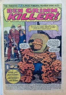 Extrait de Fantastic Four Vol.1 (1961) -92- Ben Grimm, killer!
