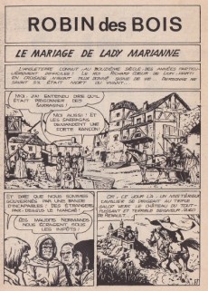 Extrait de Robin des bois (Jeunesse et vacances) -70- Le Mariage de Lady Marianne