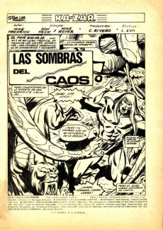 Extrait de Ka-Zar Vol.2 (Vértice) -1- Las sombras del caos