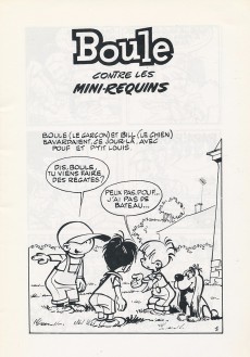 Extrait de Boule et Bill -0a1978- Boule contre les mini-requins