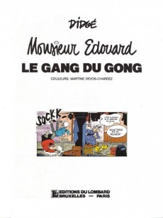 Extrait de Monsieur Edouard -3- Le gang du gong