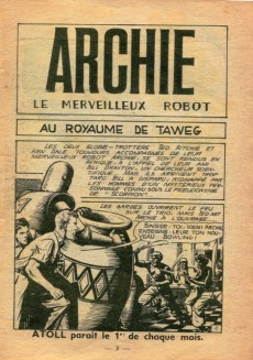 Extrait de Atoll (Jeunesse et Vacances) -10- Archie - Au Royaume de Taweg