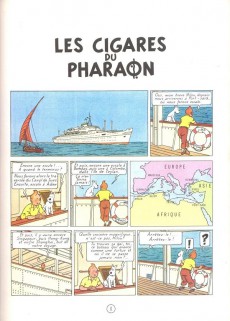 Extrait de Tintin (Historique) -4B40- Les cigares du pharaon