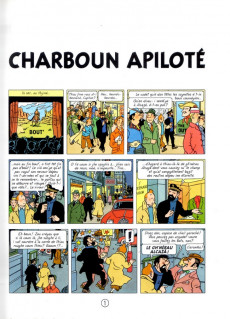 Extrait de Tintin (en langues régionales) -19Saintongea- Charboun Apiloté
