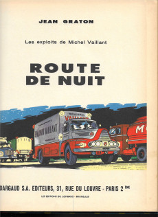 Extrait de Michel Vaillant -4- Route de nuit