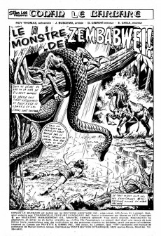 Extrait de Conan le barbare (Éditions Héritage) -13- Le monstre de Zembabwei!